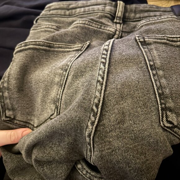 Zara The Skinny Jeans – Gray Distressed Raw Hem Ankle Slit Denim Size 8 - Picture 12 of 13